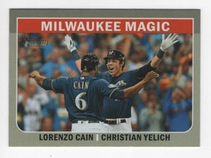 2019 Topps Heritage - COMBO CARD MILWAUKEE MAGIC CAIN & YELICH #10 - Picture 1 of 2