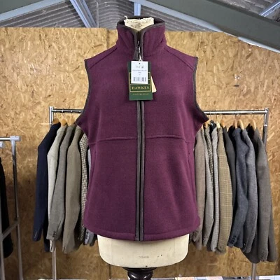 Walker And Hawkes Ladies Guildford Fleece Gilet Wine Size UK 14 Bodywarmer New  - Image 1 of 4