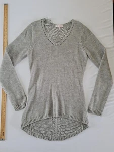 Damen Pullover Gharani Strok Gr. XL Langarm V-Ausschnitt Grau 14607 - Bild 1 von 14