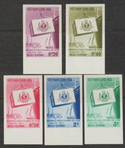 1957 South Vietnam Stamps Loading Cargo Scott # 68-72 Imperf. MNH     - Picture 1 of 3
