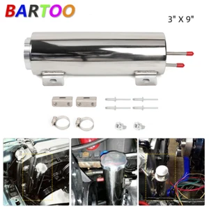 3" X 10" 32OZ Polished Stainless Steel Radiator Coolant Over Flow Puke Tank Can - Picture 1 of 20