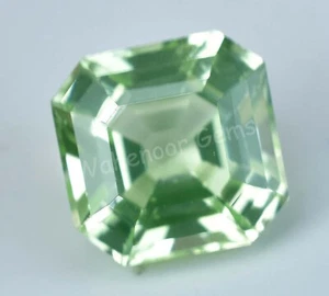 4.90 Ct Natural Green Peridot Emerald Shape VVS Pak Gemstone AGL Certified - Picture 1 of 6