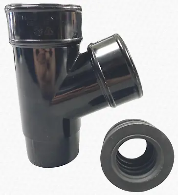 Gutter Down Pipe Rainwater 40mm Adaptor Connector Kit For 68mm Black Drain Pipe • 13.09£