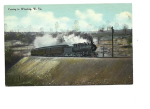 TRENO A VAPORE CHE ARRIVA A RUOTA,WV - Foto 1 di 2