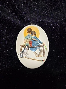 1996 Hallmark Keepsake Little Spooners Norman Rockwell Art Ornament - NO BOX - Picture 1 of 2