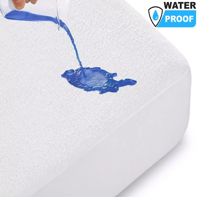 BOURNLONDON WATERPROOF Mattress Protector Extra Deep Matress Topper Fitted Bed Sheet Covers