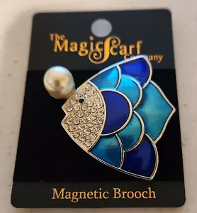NEW MagicScarf Sunfish with Pearl Magnetic Brooch - Picture 1 of 1