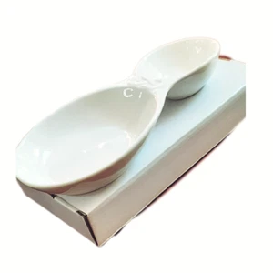 Reposa Cucharas 24 cm, Apoya Cucharas ceramica blanca, Soporte Utensilios Cocina - Foto 1 di 4