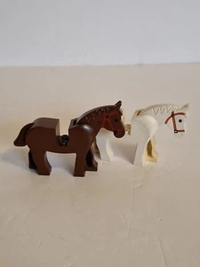LEGO Castle Knights Kingdoms Horse Mini Figure X1 White X1 Brown  - Picture 1 of 8