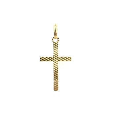 Pendentif croix 3,6 cm or jaune 18 carats 750 bijoux en or massif 18 carats c... - Photo 1/4