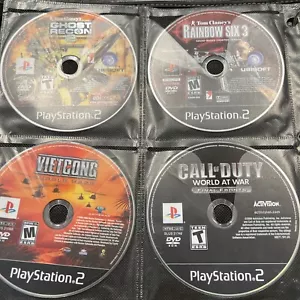 PS2 Set CALL OF DUTY World at War letzte Fronten, Tom Clancy Ghost Recon 2 Regenbogen - Bild 1 von 5