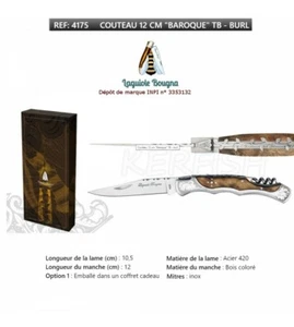 Coffret couteau pliant 12 cm 4175 TB LAGUIOLE BOUGNA - Imagen 1 de 1