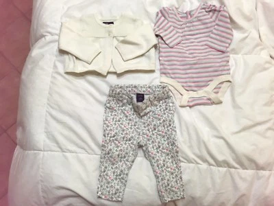 Completo bimba 3-6 mesi Gap in puro cotone manica lunga - Immagine 1 di 4