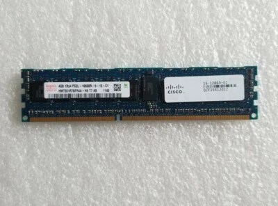 Hynix 4GB 1Rx4 PC3L-10600R DDR3 DIMM Server Ram Memory HMT351R7BFR4A-H9 (1X4GB) - Image 1 of 3