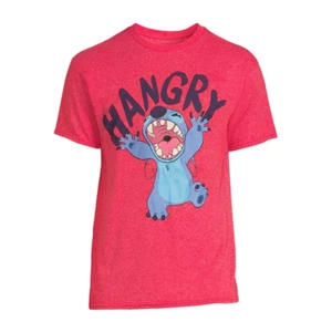 "Camiseta Estándar Lilo And Stitch Roja Adulto de Disney ""Hangry"" - Imagen 1 de 1