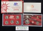 1999-S US Mint Silver Proof Sets! Better Date! Full OGP! Nice Looking Coins!