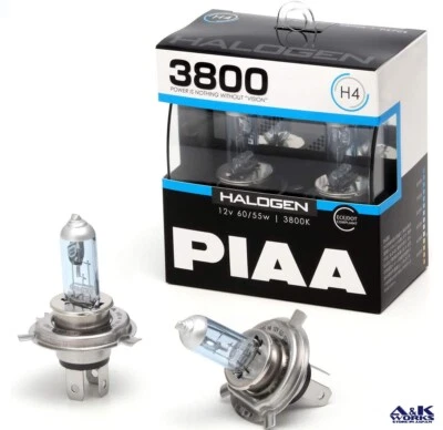 PIAA HS704 Headlights Foglights Halogen Bulb H4 12V 60W/55W 3800K White light - Image 1 of 4