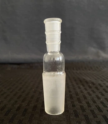 Lab Glass 14/35 Top Outer to 24/40 Bottom Inner Joint Straight Enlarging Adapter - Image 1 of 4