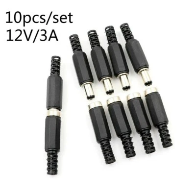 10PCS 5Male 5Female 5.5mm x 2.1m DC Power Socket Jack Connector Cable Plug Wire - Image 1 of 4