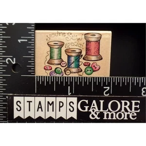Hero Arts Rubber Stamps YOURE SEW SPECIAL SEWING THREAD SPOOLS BUTTONS #T28 - Picture 1 of 2