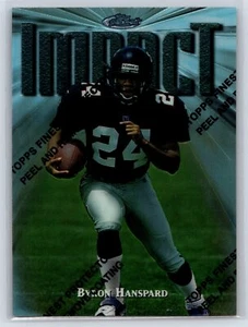 1997 Finest #296 Byron Hanspard W/Coating Atlanta Falcons RC - Picture 1 of 2
