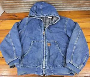 Chaqueta de mezclilla Carhartt forrada con capucha J139 DST para hombre talla grande lo antes posible Rocky - Imagen 1 de 21