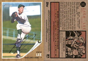 Zach Lee Signed 2011 Topps Heritage ML #151 Card Great Lakes Loons Auto AU