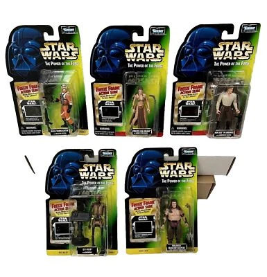 1997 Star Wars POTF LOTE 5: PRINCESA LEIA HAN SOLO EV-9D9 MALAKILI BIGGS NOVO - Imagem 1 de 4