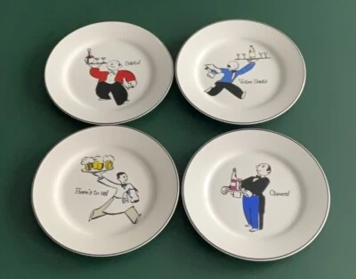 "Juego (4) platos de ensalada de camarero italiano Rosanna aperitivo saludo saludos 8"" Sante" Foto 1 de 4