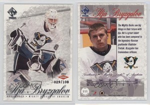 2001-02 Pacific Private Stock Silver /108 Ilja Bryzgalov #111 Rookie RC