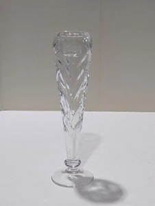 Vintage klar geschnittene Kristallfußvase - Bild 1 von 5