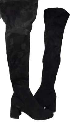 Botas de moda Nine West para mujer Yanie con cremallera sobre la rodilla negras talla:10 118M Foto 1 de 4