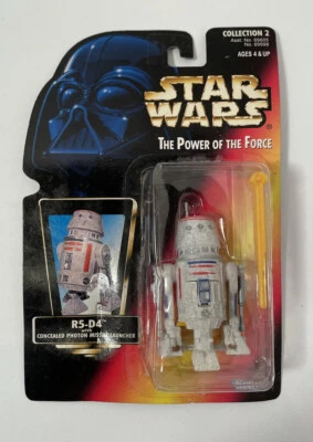 STAR WARS VTG.  R5-D4 W/Concealed Photon Missile Launcher POTF 1996 Kenner NIP - Image 1 of 3