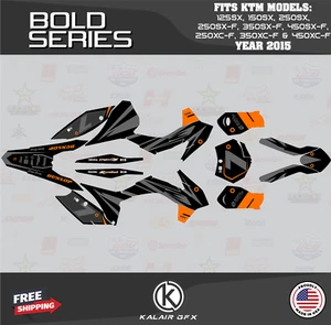 Graphics Kit for KTM 125SX, 150SX, 250SX (2015) Bold Series - Orange - Picture 1 of 6