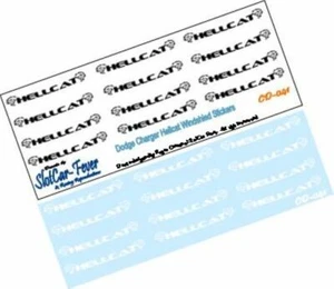 CD-041-C Dodge Charger Hellcat Pegatinas para parabrisas CALCOMANÍAS BLANCAS Y NEGRAS - Imagen 1 de 1