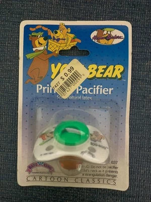 Chupete bebé vintage Baby Yogi Bear Boo Boo Bear de 1994 clásicos de dibujos animados Foto 1 de 2