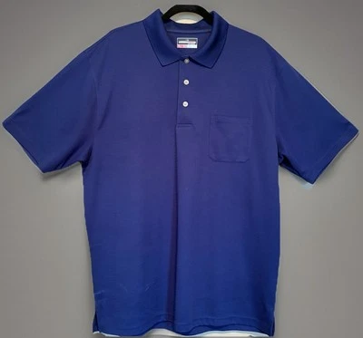 Grand Slam Performance Men's Polo Golf Shirt Navy Blue Short Sleeve w/ Pocket XL - Image 1 of 3