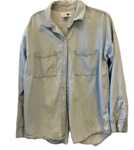 Old Navy Boyfriend Hemd blau Chambray Knopfleiste Damen L gebraucht - Bild 1 von 5