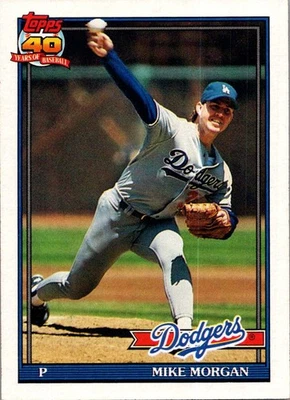 1991 Topps Mike Morgan #631 Los Angeles Dodgers - Image 1 of 2