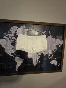 American Eagle taglia 14 pantaloncino bianco elasticizzato 38 vita 3 pollici cucitura interna - Foto 1 di 5