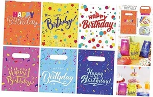 180 Pcs Happy Birthday Party Favor Bags Plastic Goodie Bags Birthday Gift - Picture 1 of 6