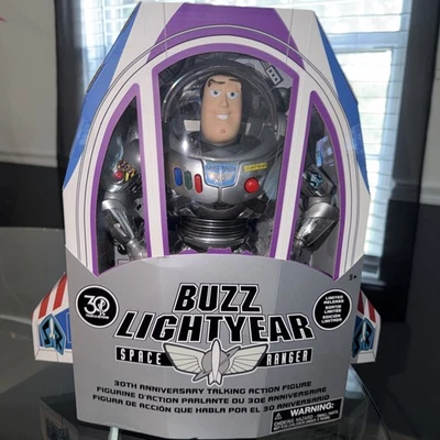 Disney Pixar Toy Story Buzz Lightyear Talking Action Figure 30th Anniversary LE - Image 1 of 4