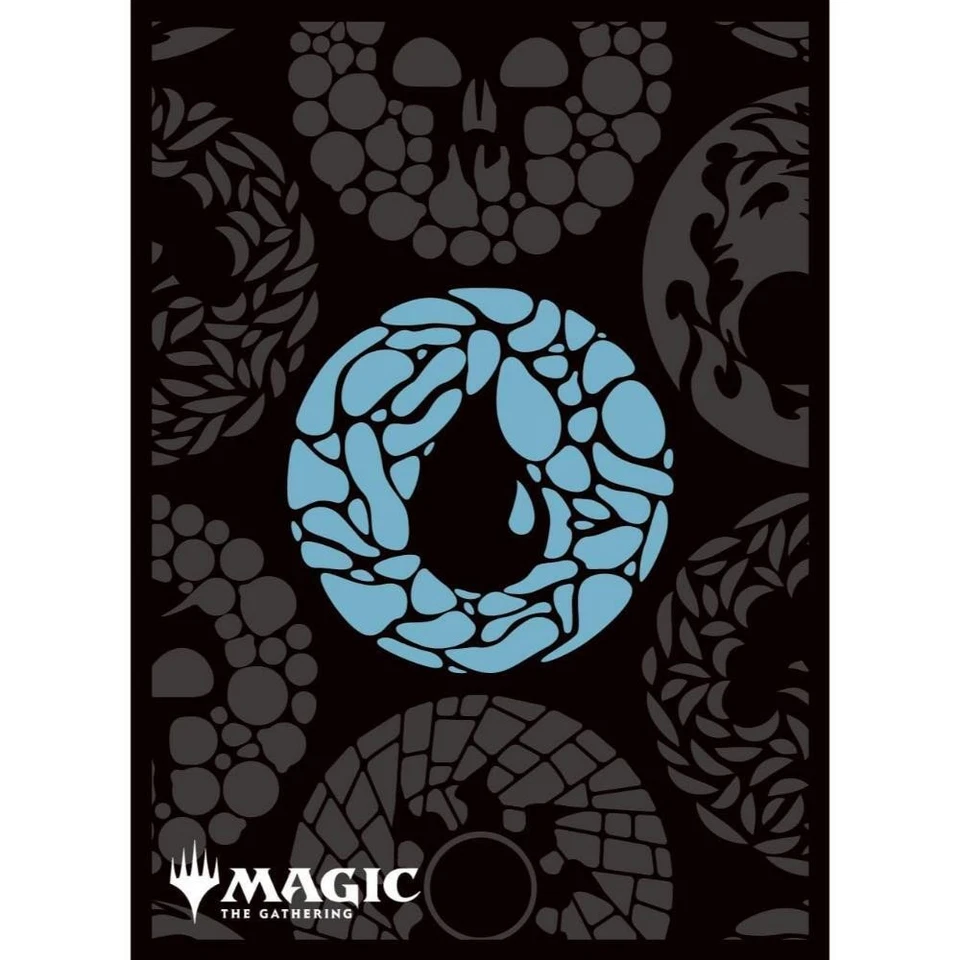 MTG Card Sleeves Mana Minimalist Blue Pattern Pack - Image 1 of 1