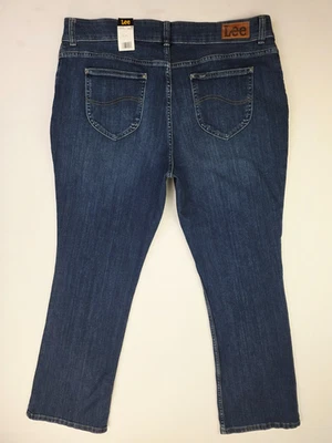 Lee Legendary Plus Size 20W Medium Womens 31" Inseam Bootcot Blue Logo Jeans NWT - Image 1 of 4