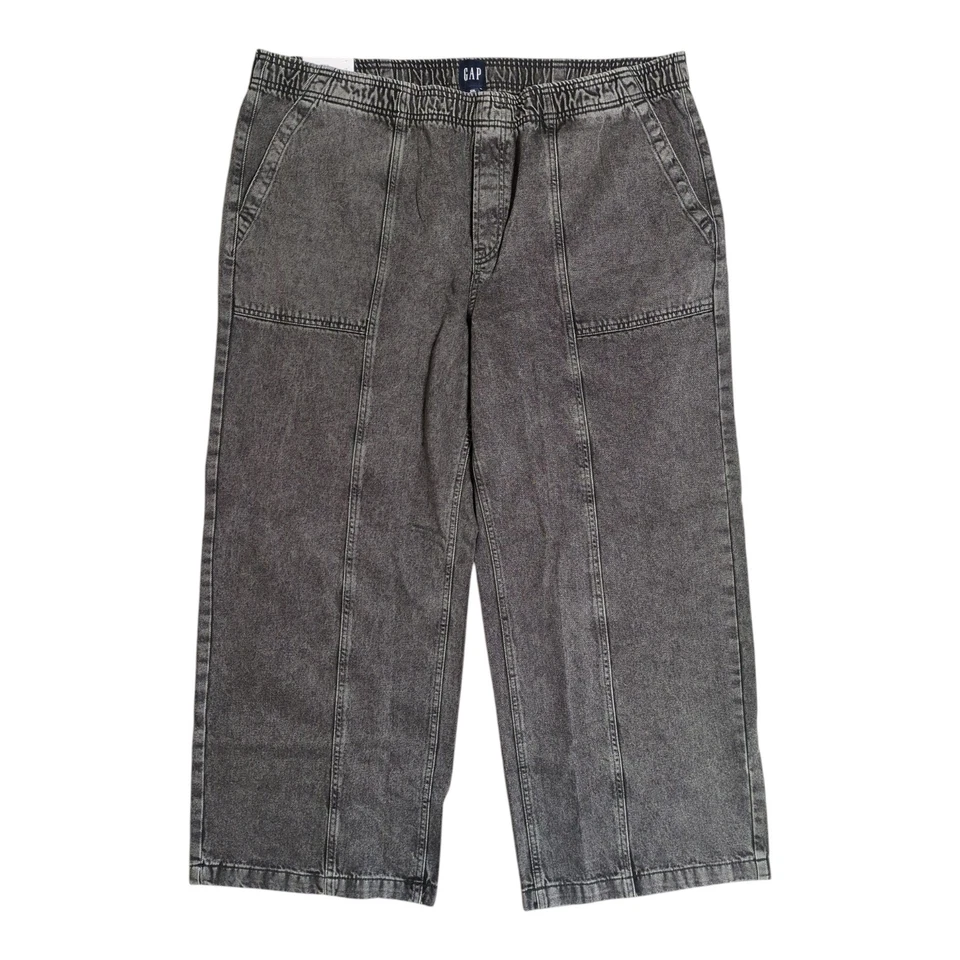 Pantalón ligero de pierna ancha calce relajado 100 % algodón Gap para mujer Foto 1 de 2