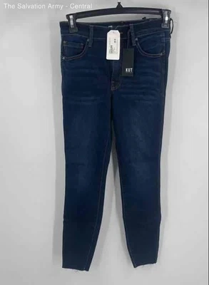 Kut From The Kloth Womens Blue Dark Wash Coin Pocket Denim Skinny Jeans Size 2 - Image 1 of 4