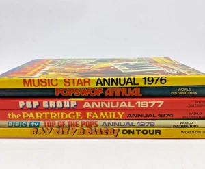 Bundle X6 Pop Music Annuals 1970's TOTP/Popswap/Pop Group/Bay City Rollers +3 HB - Picture 1 of 21