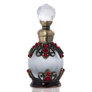 YU FENG Decorative Glass Perfume Bottle Empty Refillable Rhinestones Jeweled ... - Picture 1 of 7