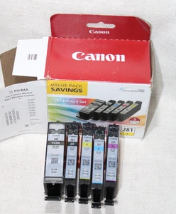 Genuine Canon 280/281 Full Set Ink Cartridges, Boxe Of Used Cartridges -"Read" - Picture 1 of 5