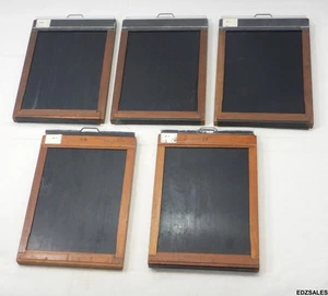 (5) 5x7 Folmer Graflex Eastman Film Wood Frame Film Holders - Picture 1 of 11